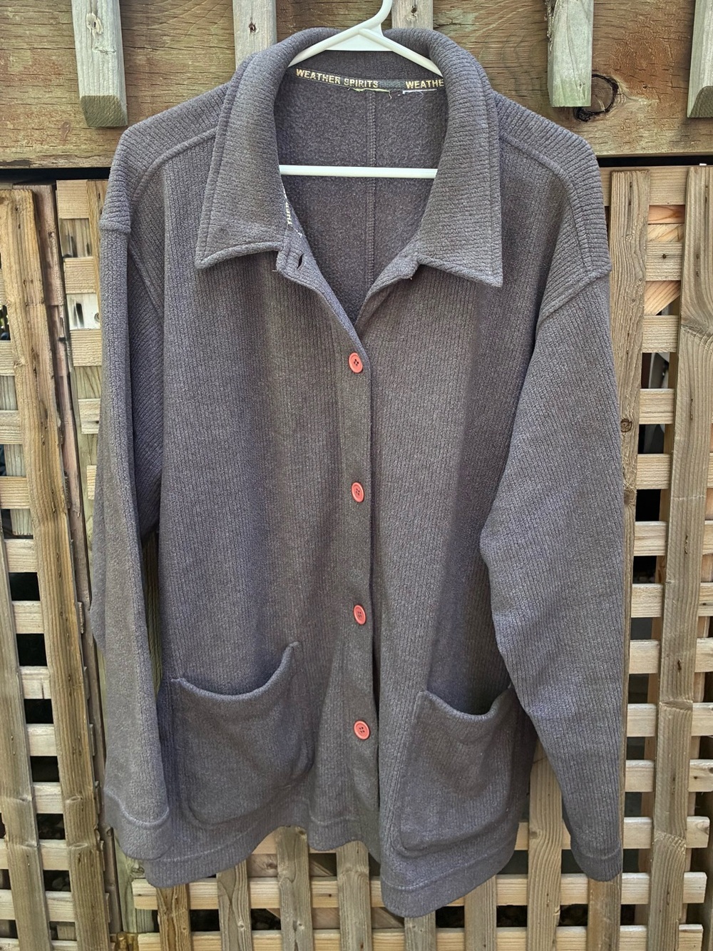 Women's Gray Button-Front Jacket